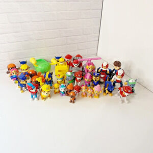 Paw Patrol Lot of 36 Toys Nickelodeon Vehicles Cake Toppers Finger Puppets